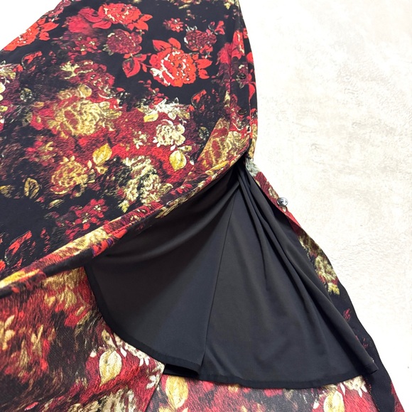 Fuzzi Jean Paul Gaultier sz M Tulle Mesh Maxi Dress Floral Italy Lined - Picture 5 of 9